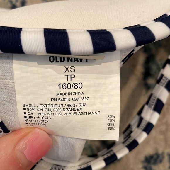 Like New blue and white striped Old Navy Bikini top - Picture 5 of 5